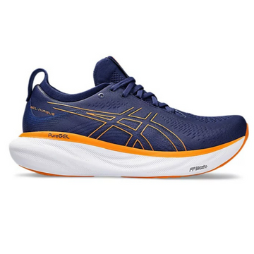 Asics Gel - Nimbus 25 Azul Marinho e Laranja