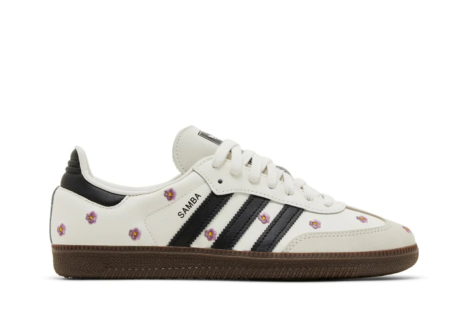 Tênis Adidas Samba Og White Floral Embroidery Branco vista lateral