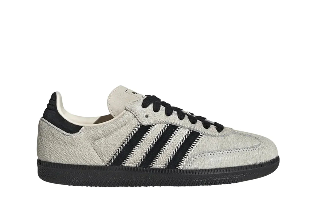 Tênis Adidas Samba Og Wonder White Black Pony Bege vista lateral