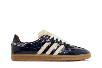Tênis Adidas Samba x Wales Bonner Collegiate Navy Wonder White Azul Marinho vista lateral