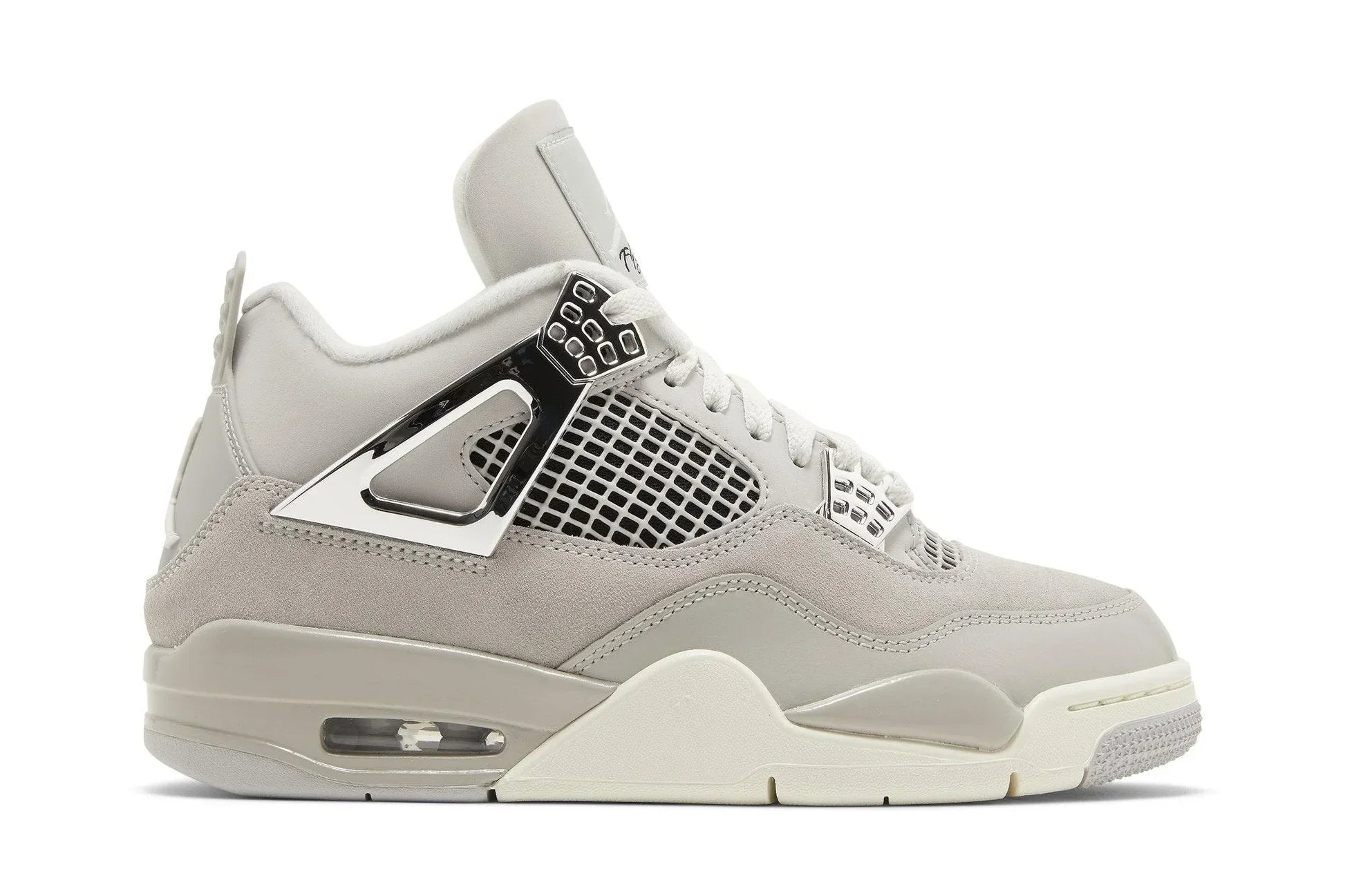 Tênis Air Jordan 4 Frozen Moments Cinza vista lateral