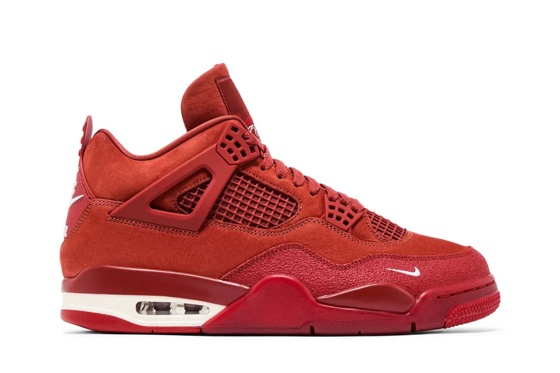 Tênis Air Jordan 4 Retrô OG SP Nigel Sylvester Brick by Brick Vermelho vista lateral