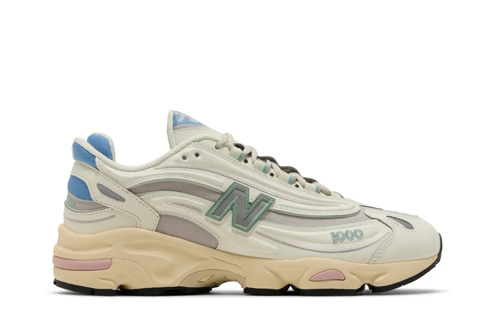 Tênis New Balance 1000 Angora Moonrock Bege vista lateral