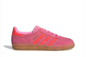 Tênis Adidas Gazelle Indor Beam Pink Solar Red Rosa vista lateral