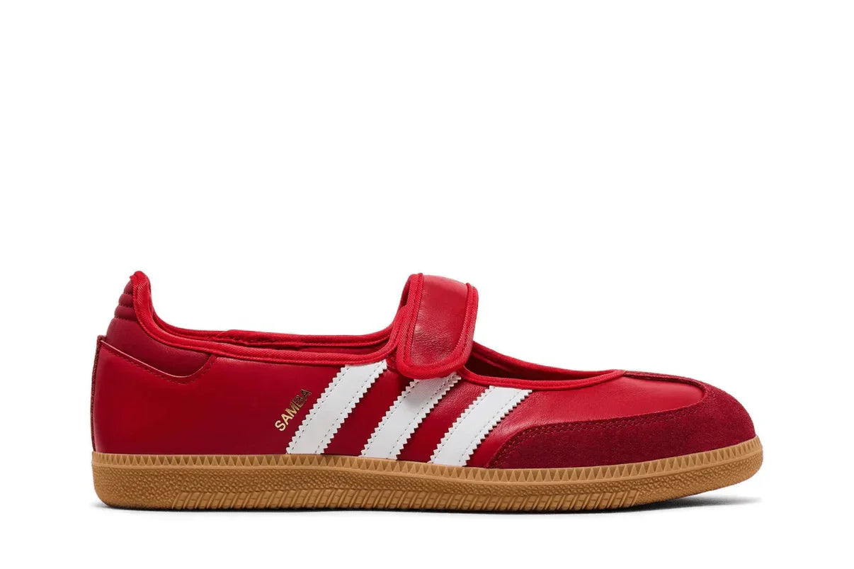 Tênis Adidas Samba Jane Scarlet Gum Vermelho vista lateral