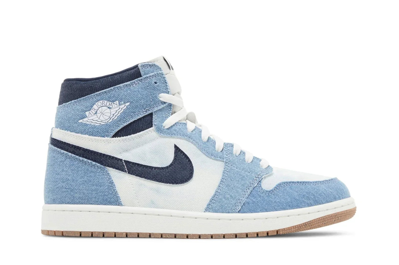 Tênis Air Jordan 1 High Og Denim Azul vista superior