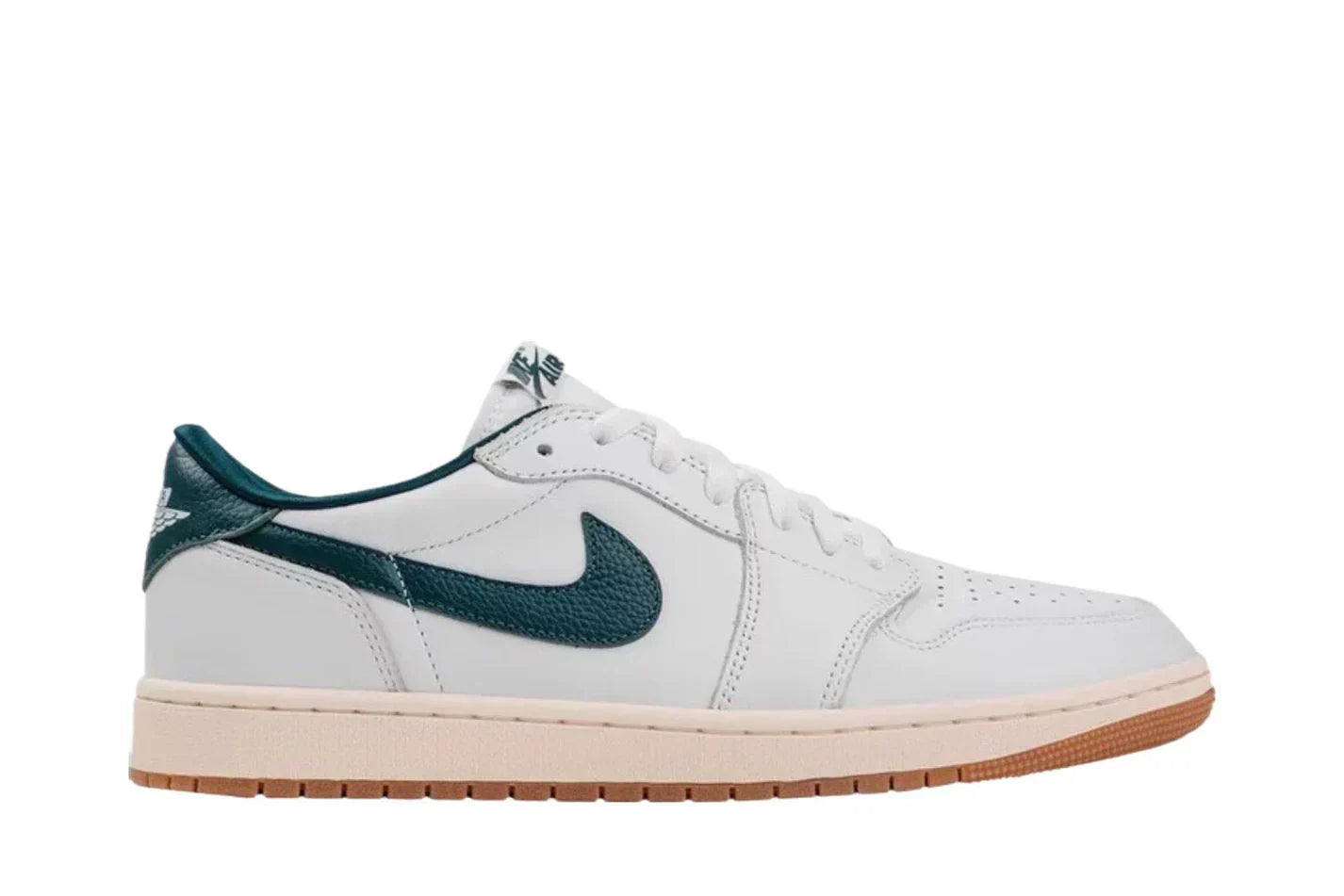Tênis Air Jordan 1 Low OG Oxidized White Green Branco vista superior