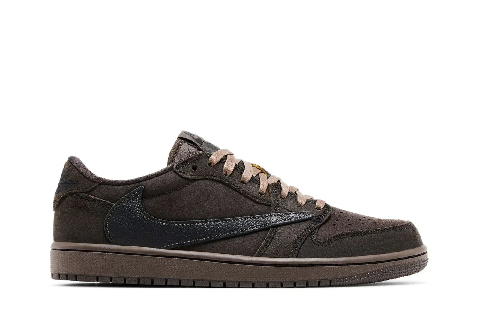 Tênis Air Jordan 1 Low Og Sp x Travis Scott Velvet Brown Marrom vista superior