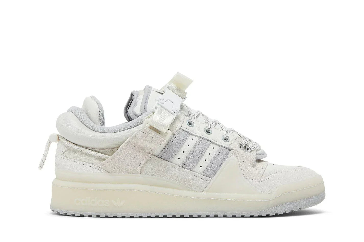 Tênis Adidas Forum Buckle Low x Bad Bunny White Branco vista superior