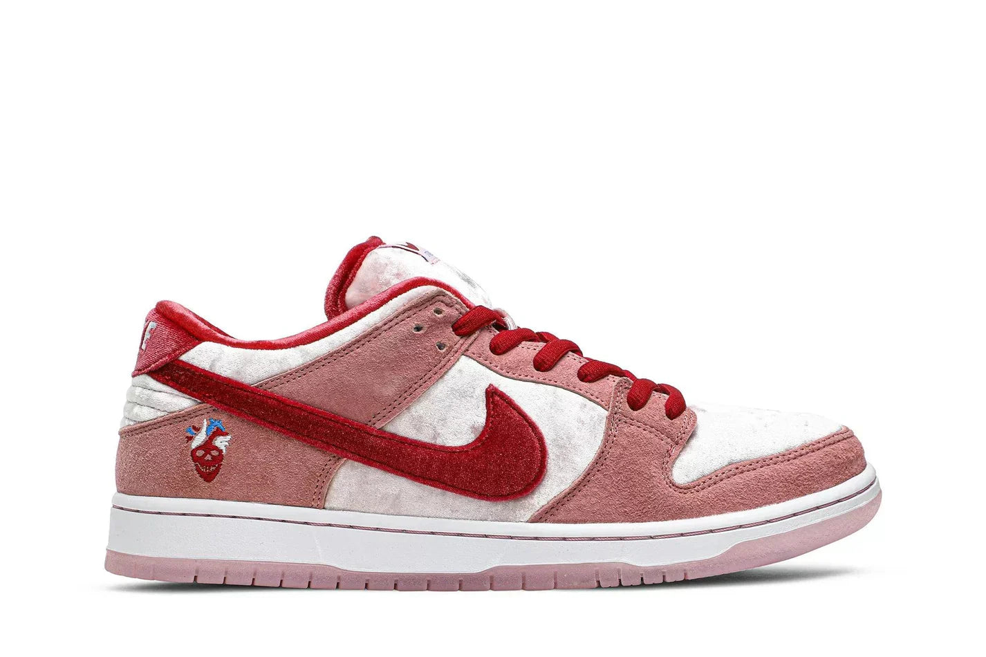 Tênis Nike SB Dunk Low Strangelove Rosa vista superior