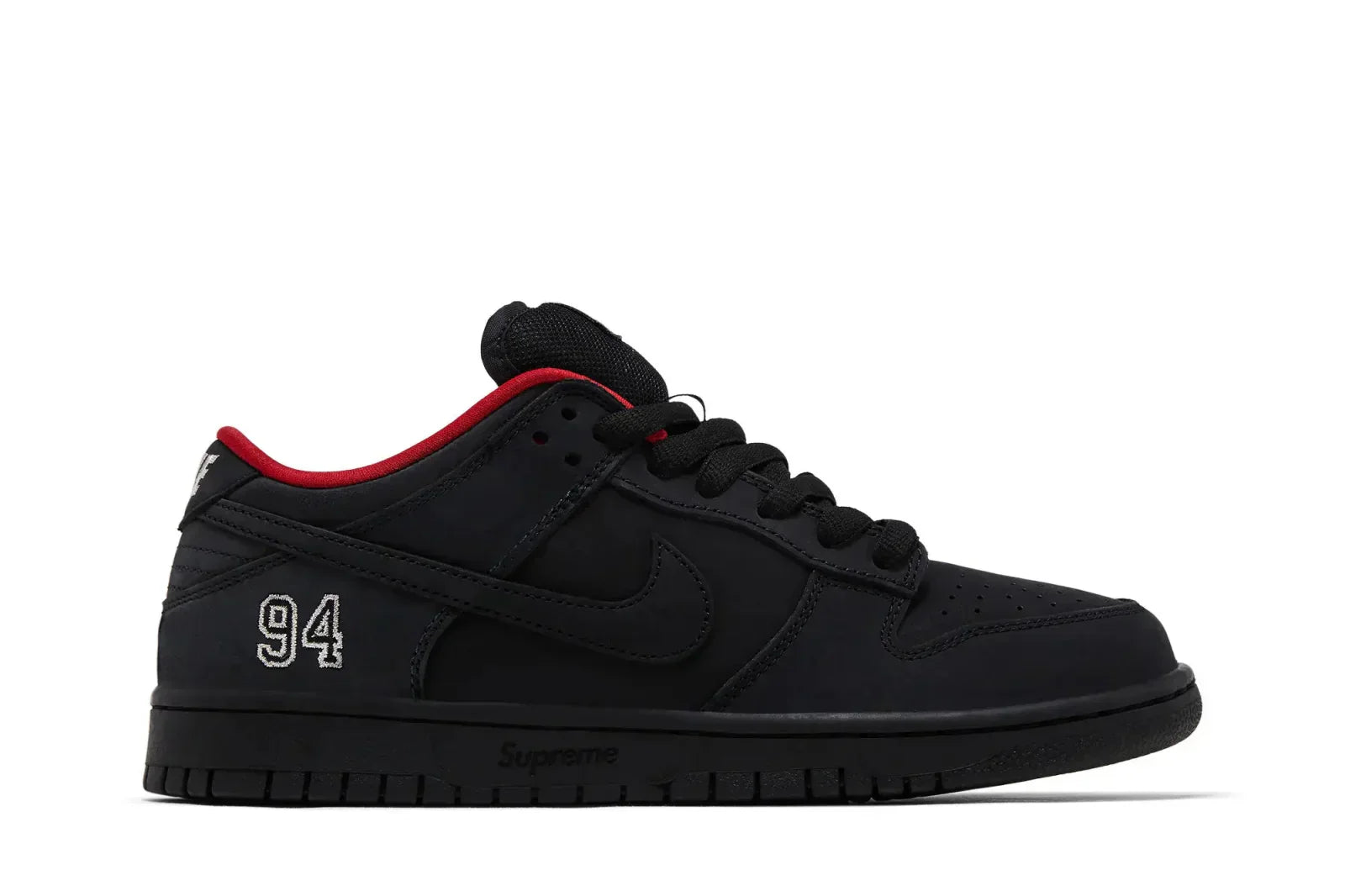 Tênis Nike SB Dunk Low Supreme 94 Black Preto vista superior