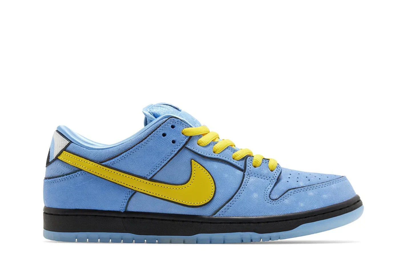 Tênis The Powerpuff Girls x Nike SB Dunk Low Bubbles Azul vista superior