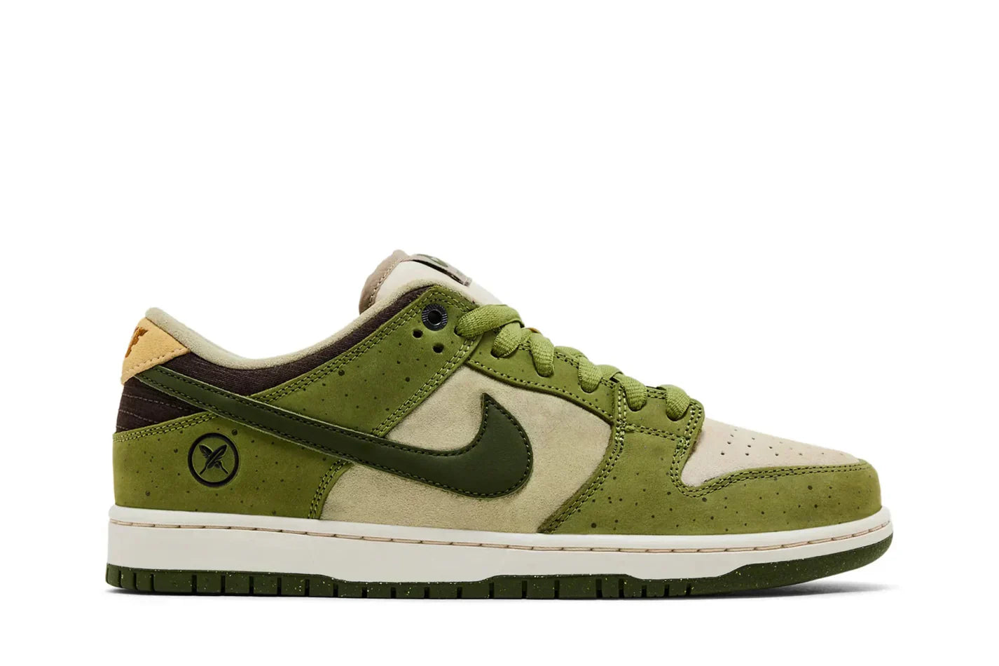 Tênis Yuto Horigome x Dunk Low SB Matcha vista superior